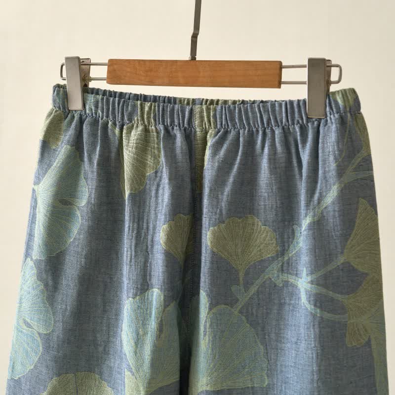 Ownkoti Ginkgo Leaf Organic Cotton Kimono Loungewear - image 8