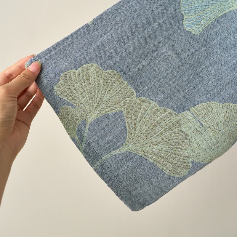 Ownkoti Ginkgo Leaf Organic Cotton Kimono Loungewear - image 4