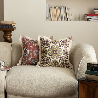 Ownkoti Vintage Throw Pillow Cover with Flanged Edge - image 2