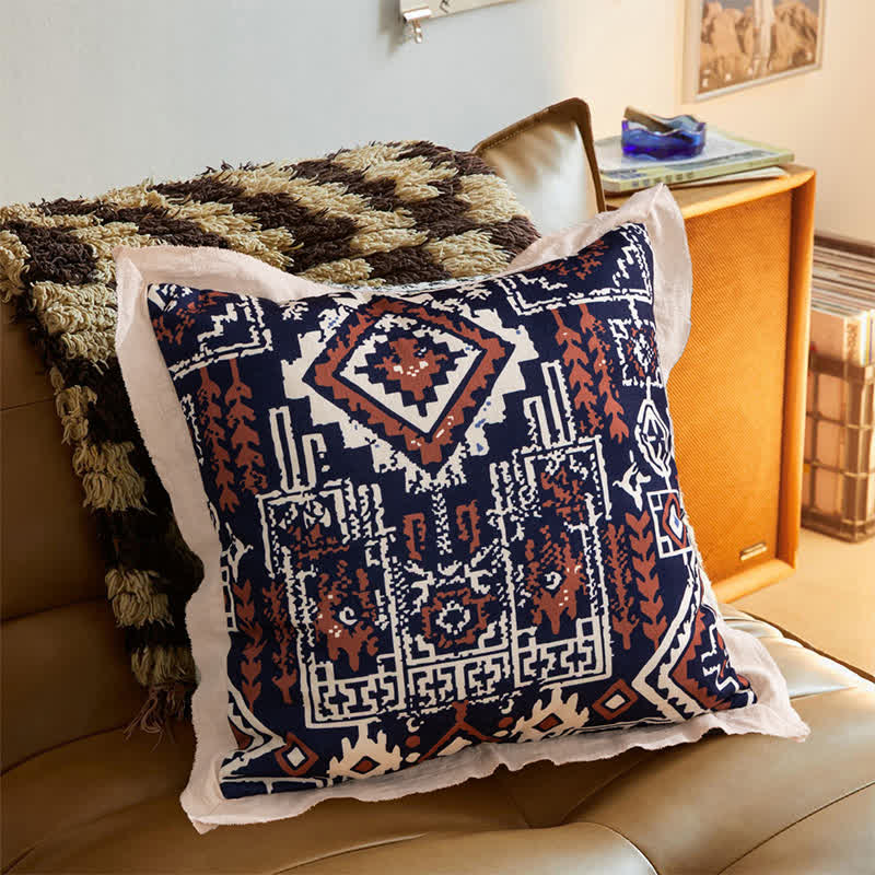 Ownkoti Vintage Throw Pillow Cover with Flanged Edge - image 4