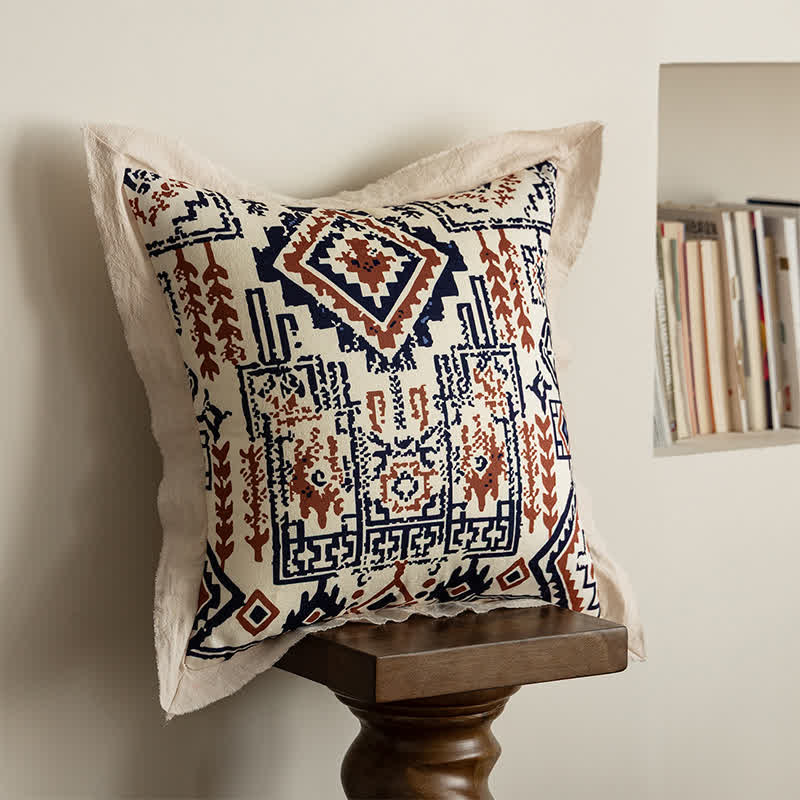 Ownkoti Vintage Throw Pillow Cover with Flanged Edge - image 7