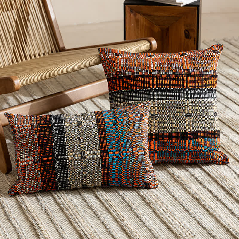Ownkoti Artisan Woven Cotton Thread Throw Pillow Cover - image 0