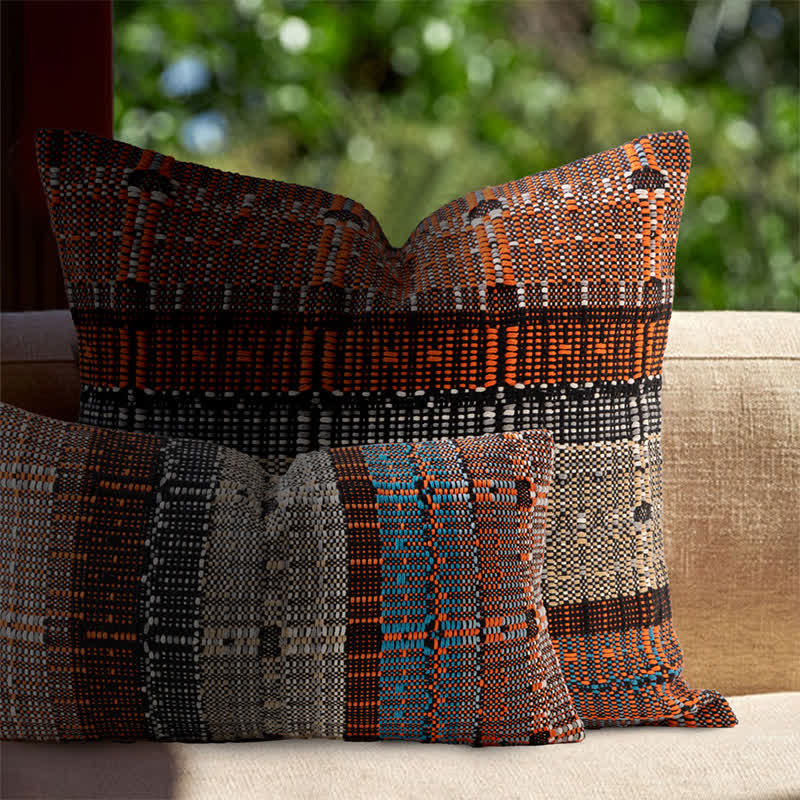 Ownkoti Artisan Woven Cotton Thread Throw Pillow Cover - image 3