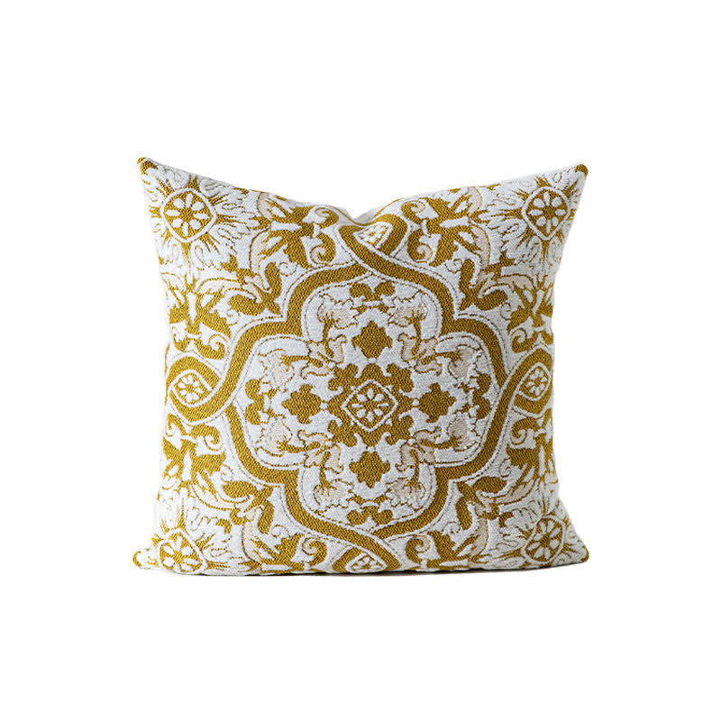 Ownkoti Jacquard Tonal Medallion Throw Pillow Cover - Yellow - 18" x 18" - image 4