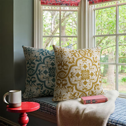 Ownkoti Jacquard Tonal Medallion Throw Pillow Cover - image 1