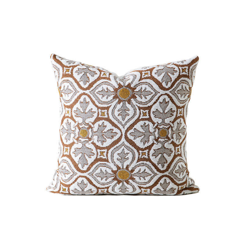 Ownkoti Vintage-Inspired Chenille Throw Pillow Cover - Brown - 18" x 18" - image 5