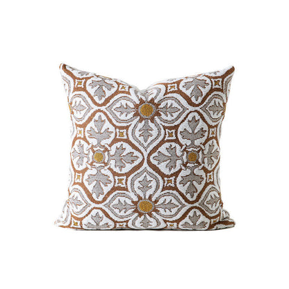 Ownkoti Vintage-Inspired Chenille Throw Pillow Cover - Brown - 18" x 18" - image 5