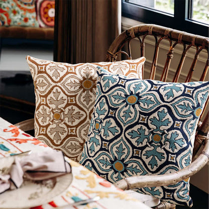 Ownkoti Vintage-Inspired Chenille Throw Pillow Cover - image 2