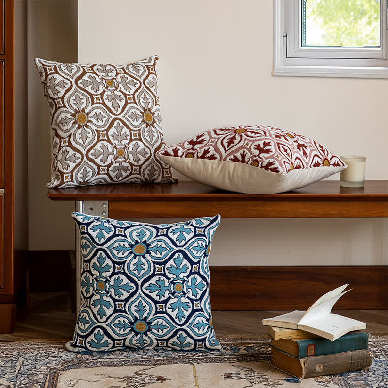 Ownkoti Vintage-Inspired Chenille Throw Pillow Cover - image 0