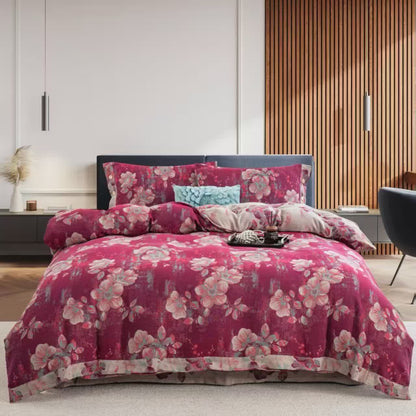 Ownkoti Peach Blossom Cotton Double Gauze Bedding Set(4PCS) - King - image 0