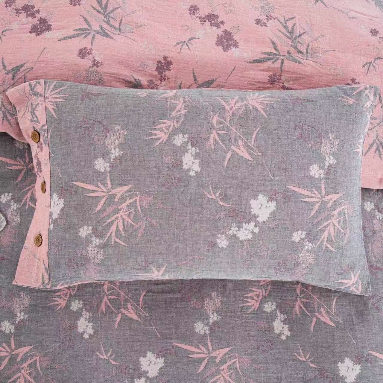 Ownkoti Bamboo Leaf Cotton Double Gauze Bedding Set(4PCS) - image 5