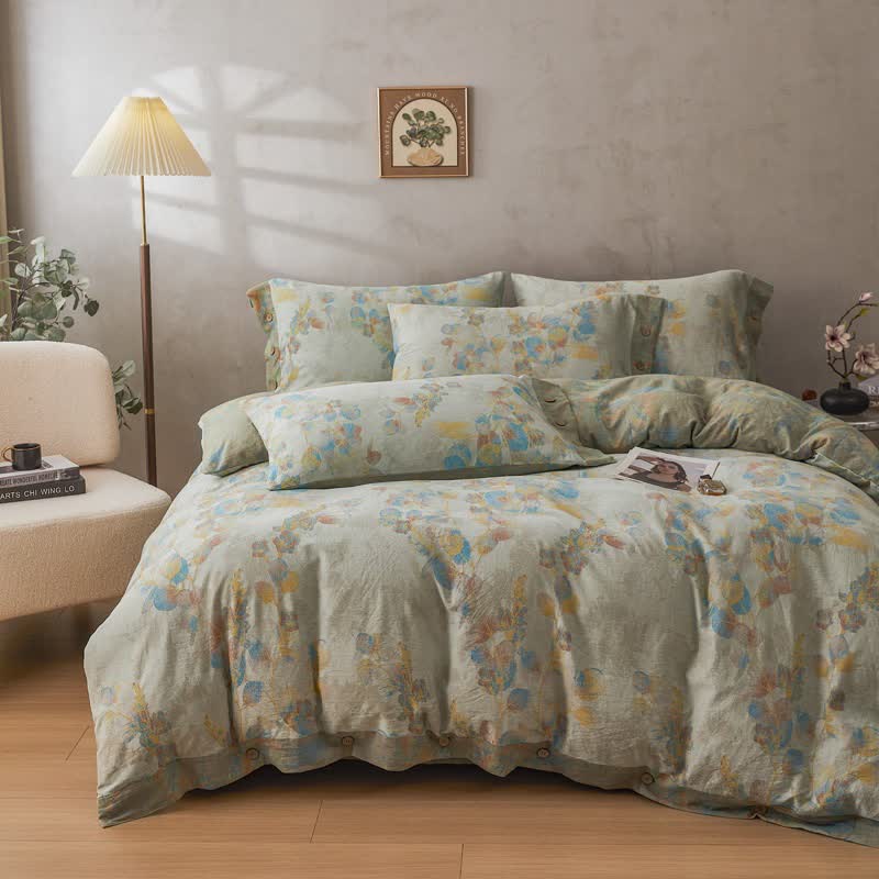 Ownkoti Refresh Botanical Cotton Bedding Set(4PCS) - image 2