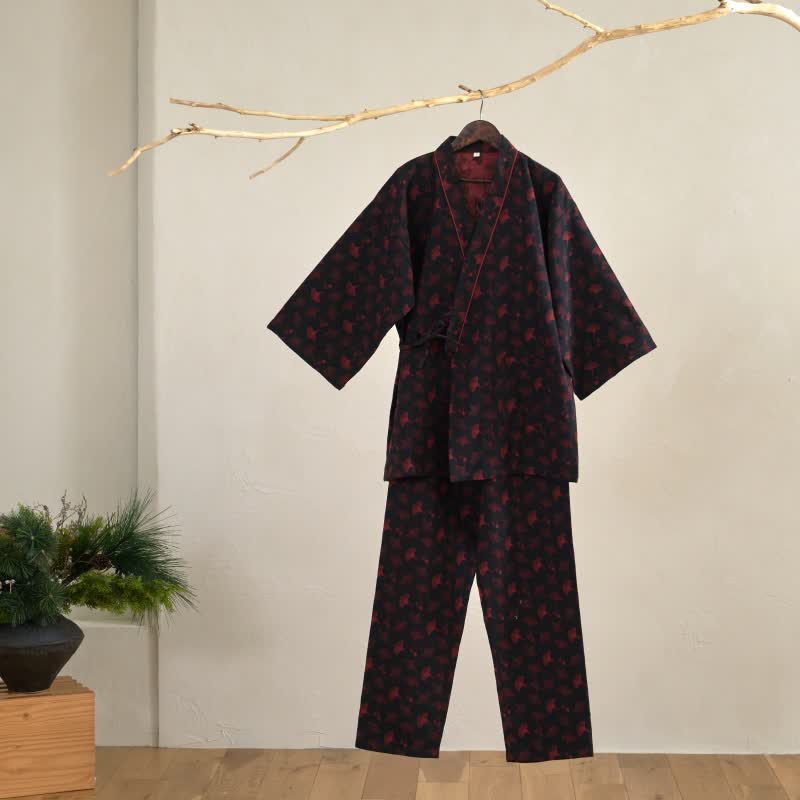 Ownkoti Ginkgo Organic Cotton Kimono Loungewear Set - image 2