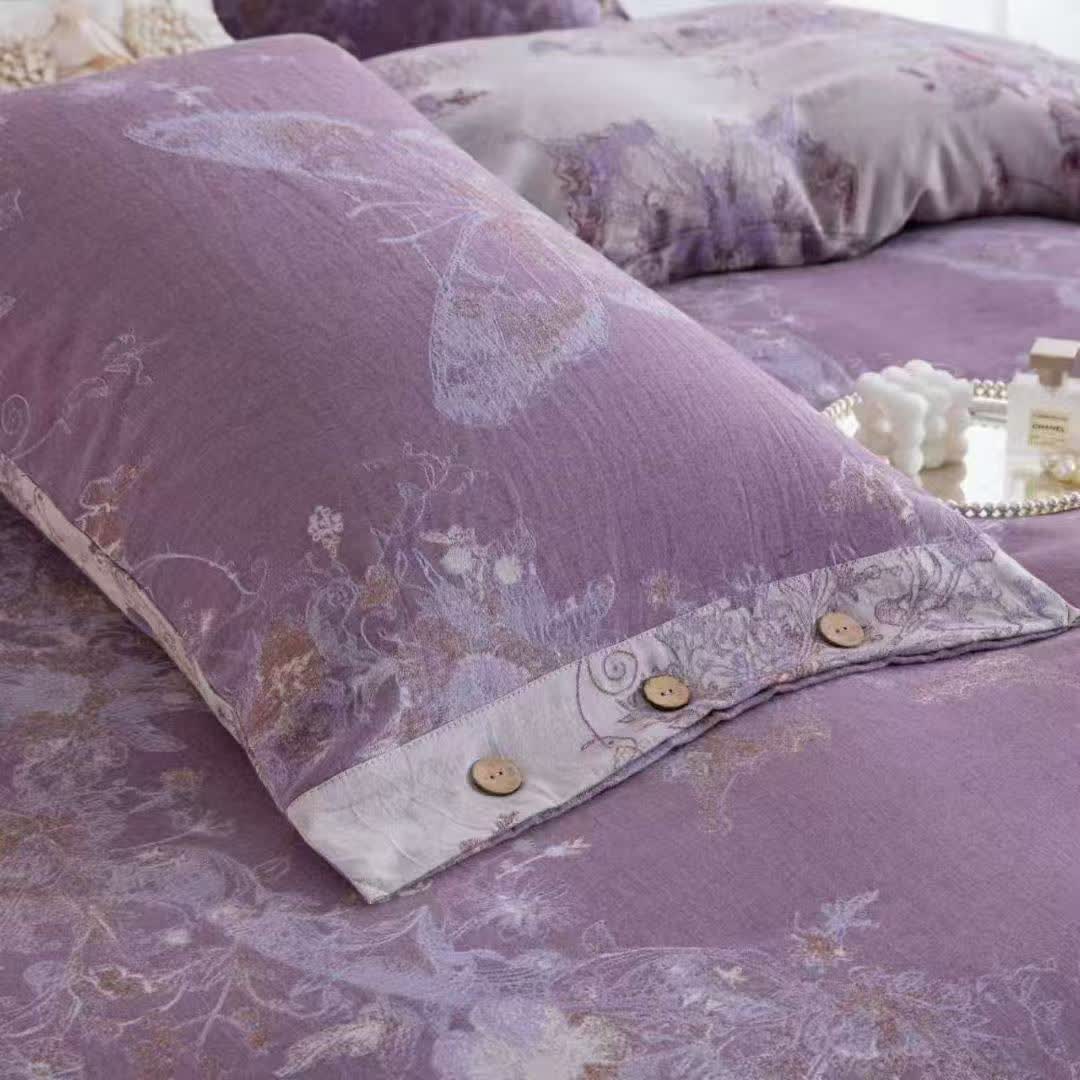 Ownkoti Dreamy Butterfly Cotton Double Gauze Bedding Set(4PCS) - image 3