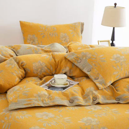 Ownkoti Floral Blossom Cotton Gauze Bedding Set(4PCS) - image 3