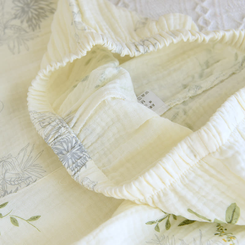 Ownkoti Leaf Print Camisole Cotton Pajama Set - image 13