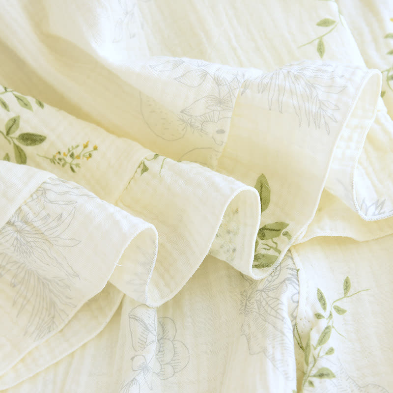 Ownkoti Leaf Print Camisole Cotton Pajama Set - image 11