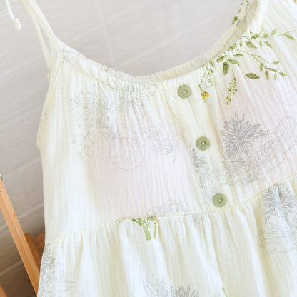 Ownkoti Leaf Print Camisole Cotton Pajama Set - image 5