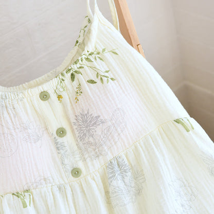 Ownkoti Leaf Print Camisole Cotton Pajama Set - image 7