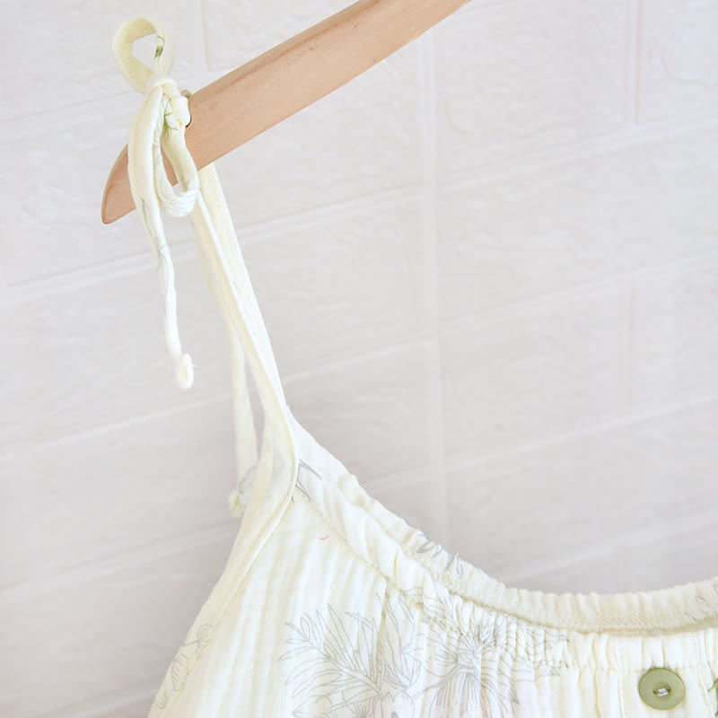 Ownkoti Leaf Print Camisole Cotton Pajama Set - image 9