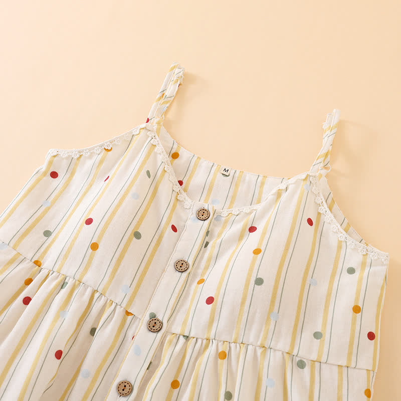 Ownkoti Striped Polka Dot Camisole Cotton Pajama Set - image 3