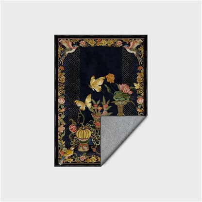 Ownkoti Vintage Floral & Bird Foldable Area Rug - image 6