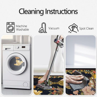 Ownkoti Vintage Floral & Bird Foldable Area Rug - image 8