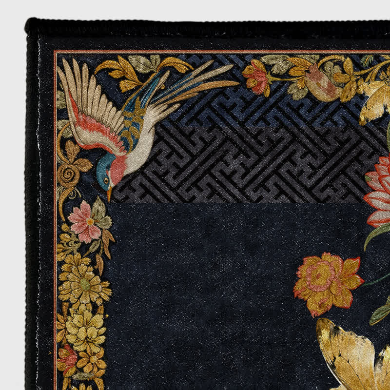 Ownkoti Vintage Floral & Bird Foldable Area Rug - image 7