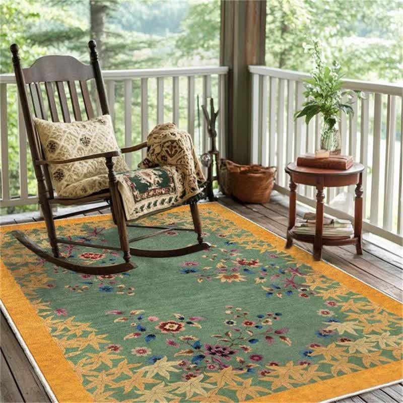 Ownkoti Maple Leaf Floral Anti-Slip Area Rug - image 1