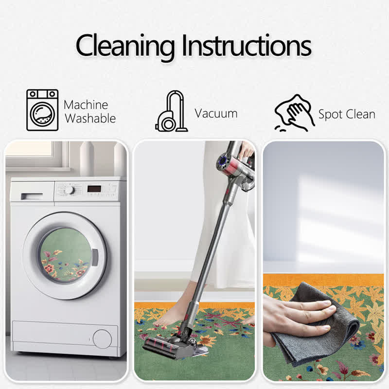 Ownkoti Maple Leaf Floral Anti-Slip Area Rug - image 6