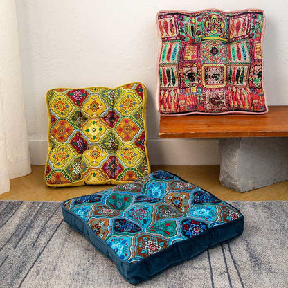 Ownkoti Moroccan Floor Chair Cushion With Tie Straps - image 1