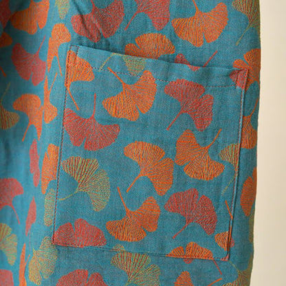 Ownkoti Ginkgo Leaf Cotton Kimono Loungewear Set - image 5