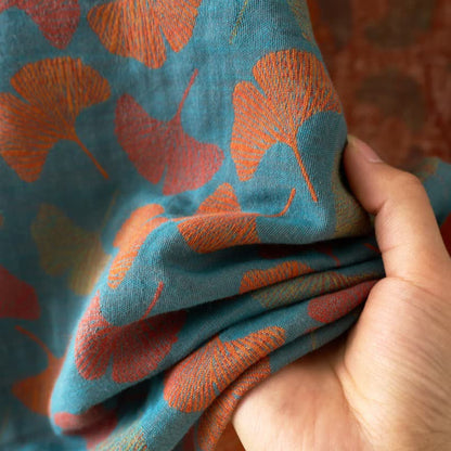 Ownkoti Ginkgo Leaf Cotton Kimono Loungewear Set - image 8