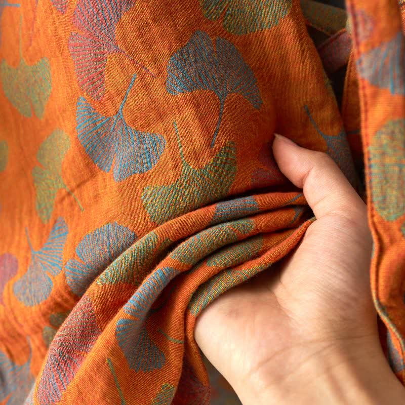 Ownkoti Ginkgo Leaf Cotton Kimono Loungewear Set - image 17