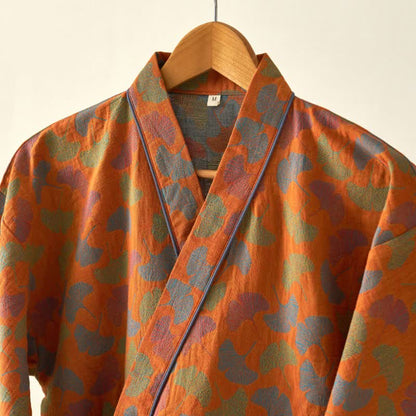 Ownkoti Ginkgo Leaf Cotton Kimono Loungewear Set - image 12