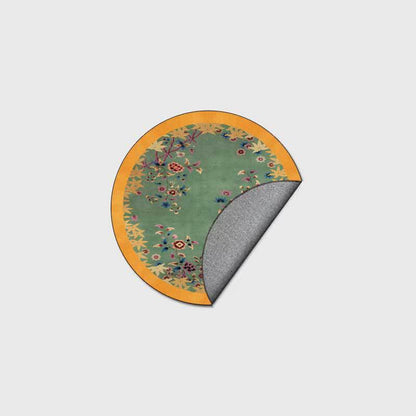 Ownkoti Anti-slip Bright Floral Foldable Round Area Rug - image 3