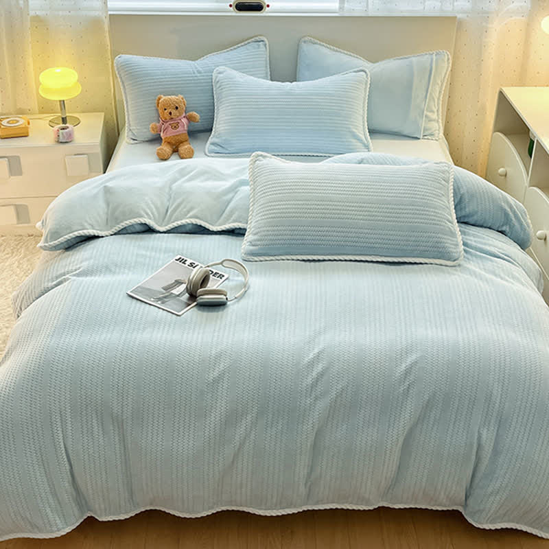 Ownkoti Wavy Stripe Jacquard Plush Bedding Set - image 18