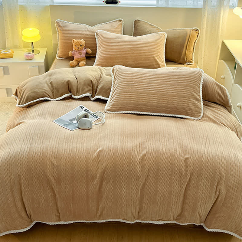 Ownkoti Wavy Stripe Jacquard Plush Bedding Set - image 16