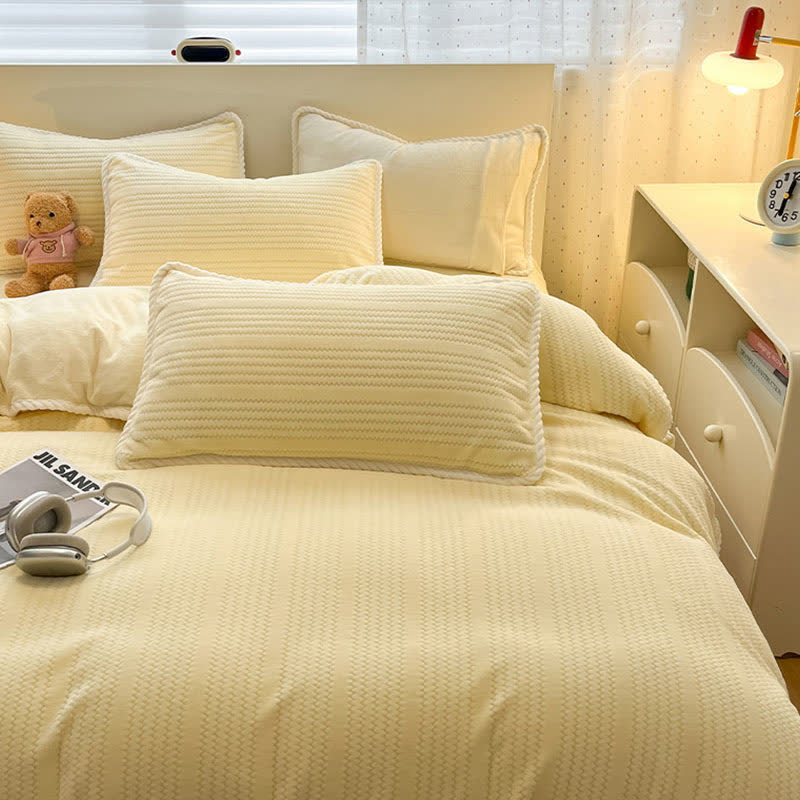 Ownkoti Wavy Stripe Jacquard Plush Bedding Set - image 9