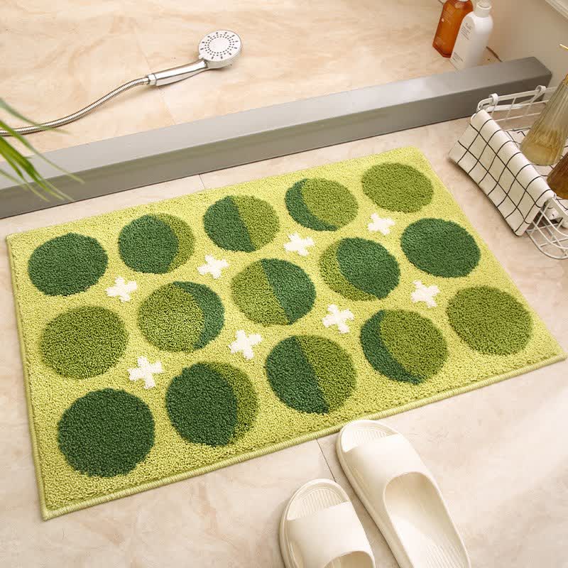 Ownkoti Geometric Pattern Jacquard Non-slip Bath Mat - A - 19"W x 31"L - image 1