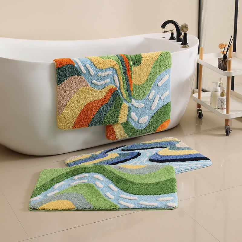 Ownkoti Mountain River Inspired Non-slip Bath Mat - image 0
