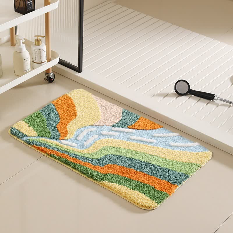 Ownkoti Mountain River Inspired Non-slip Bath Mat - B - 19"W x 31"L - image 2