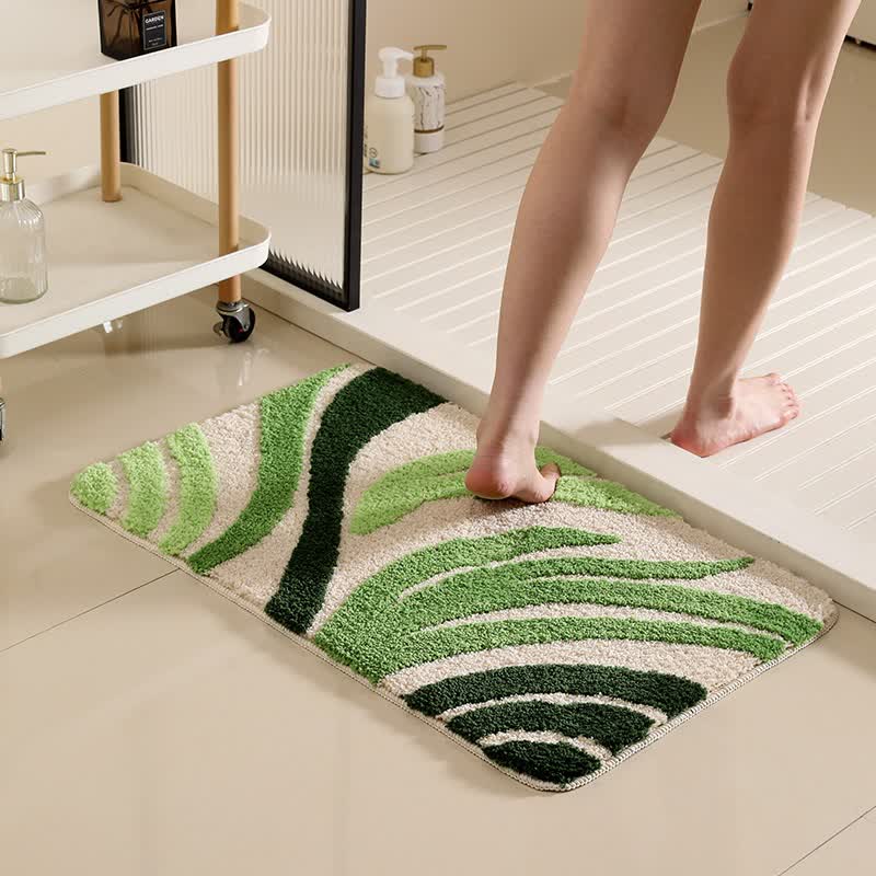 Ownkoti Green Plants Non-slip Bath Mat - A - 19"W x 31"L - image 1