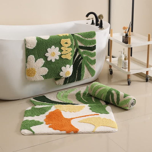 Ownkoti Green Plants Non-slip Bath Mat - image 0