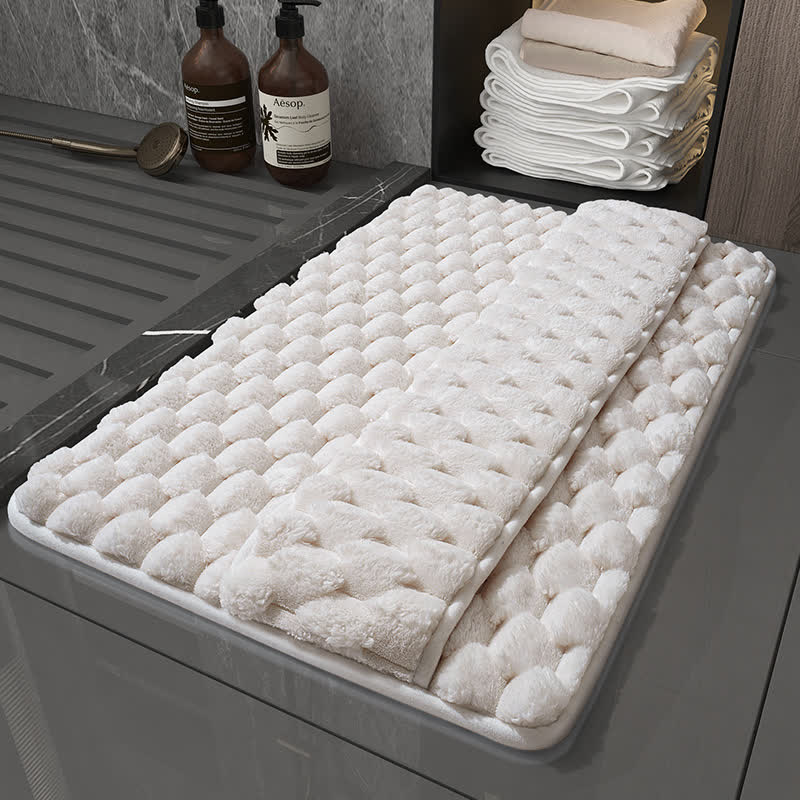 Ownkoti Solid Color Non-slip Absorbent Bath Mat - Beige - 23"W x 35"L - image 1