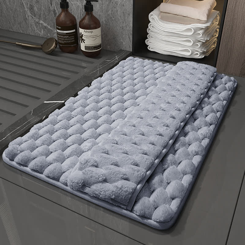 Ownkoti Solid Color Non-slip Absorbent Bath Mat - Gray - 23"W x 35"L - image 2