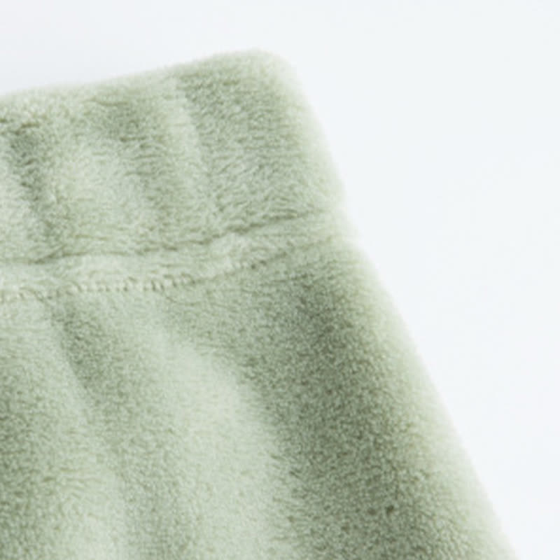 Ownkoti Solid Plush Zip-up Child Loungewear Set - image 4