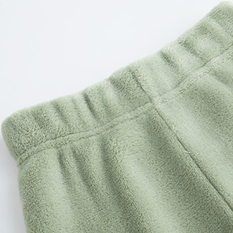 Ownkoti Solid Plush Zip-up Child Loungewear Set - image 3