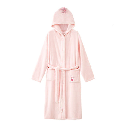Ownkoti Matching Family Solid Color Hooded Bathrobe - image 5