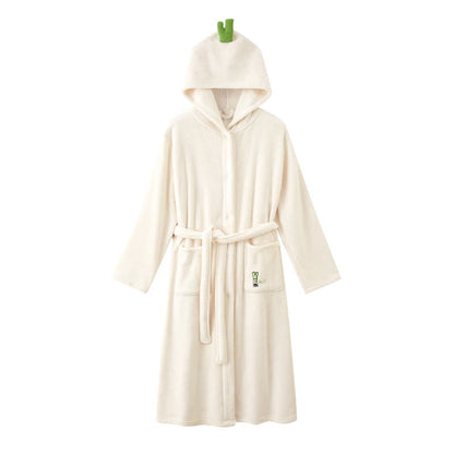 Ownkoti Matching Family Solid Color Hooded Bathrobe - image 2